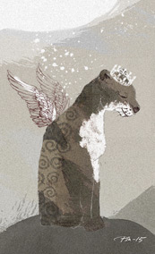 Enkeli. <em>Tilauskoodi: silityskuva-13. Koko: 9 x 15 cm</em>