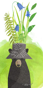 Karhun hattu. <em>Tilauskoodi: silityskuva-15. 7 x 17 cm</em>